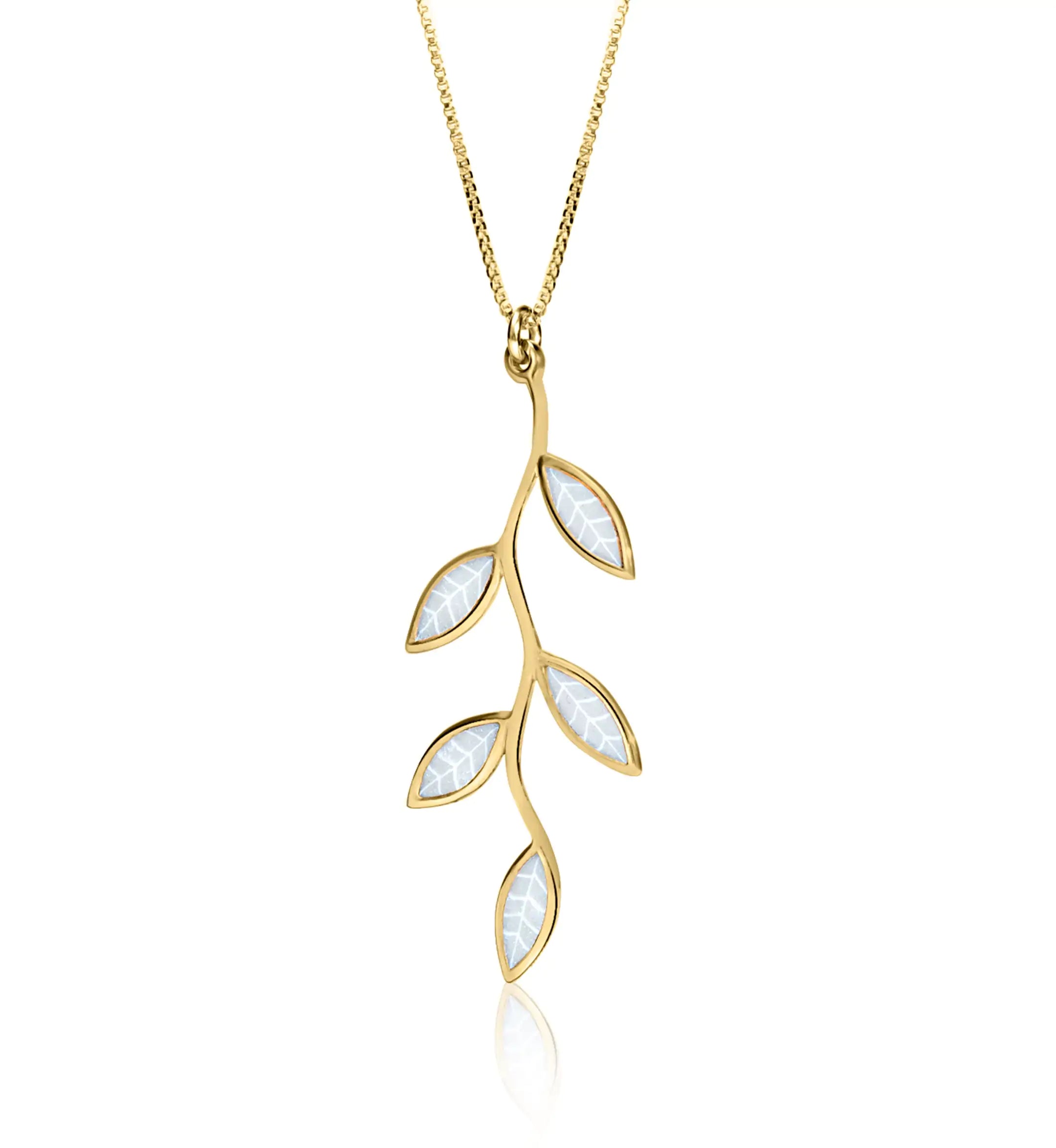 Sterling Silver Olive Leaf Necklace