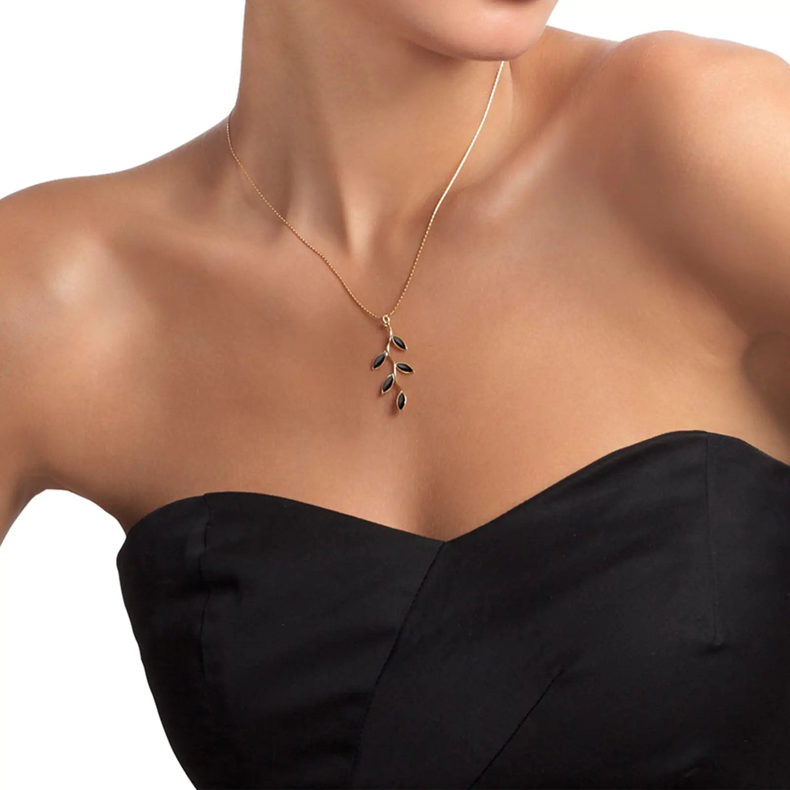 Sterling Silver Olive Leaf Necklace